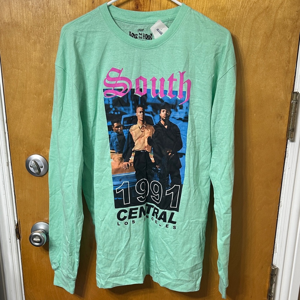 Boyz in the Hood Mint Green South Central Graphic Long Sleeve Tee
